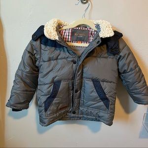 Ben Sherman Sherpa lined hoodie puffer jacket